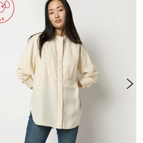 ISABEL MARANT ÉTOILE Britten Blouse in Ecru 🤍 BRAND NEW with Tags - Picture 3 of 16